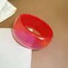 Pulseira Geométrica Irregular de Resina Minimalista Transfronteiriça Europeia e Americana com Design Único, Luxo Leve e Sensação de Alta Qualidade