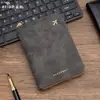 Portapasaporte Retro Transfronterizo para Hombres y Mujeres, Portatarjetas de Almacenamiento de Documentos de Viaje Antirrobo RFID con Cremallera y Múltiples Compartimentos para Cambio