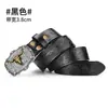 Cinturón de Cuero Juvenil Occidental de Vaquero de Moda para Hombre Estilo Nuevo Cinturón Ancho Estilo Callejero Americano Cinturón para Ropa Exterior