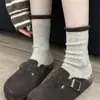 Estilo Preguiçoso~Meias de Lã Felpudas Coloridas Contrastantes Estilo Coreano Outono e Inverno Macias e Aconchegantes Fáceis de Usar e Versáteis Meias para Mulheres
