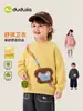 Dududu Home Ropa de Invierno con Forro Polar para Niños Sudadera de Manga Larga Cálida para Niños Ropa de Invierno para Niñas Tops Engrosados Ropa Infantil Moderna