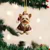 Transfronterizo nuevo acrílico plano mundo animal fiesta navideña adornos colgantes decoraciones de árbol de Navidad Navidad