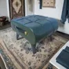 Taburete pequeño para cambiarse los zapatos, banco bajo para la entrada de casa, banco de madera maciza para la sala de estar, mesa de centro, taburete cómodo para niños para sentarse a largo plazo