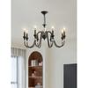 Candelabro de Cobre para Sala de Estar Americano Moderno Simple Francés Retro Luz de Cristal Lámparas de Lujo para Dormitorio Restaurante Lámparas Estilo Nanyang