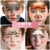 Pegatinas de Tatuaje Facial de Dibujos Animados Nuevas Transfronterizas para Niños en Stock Maquillaje para Fiestas Navideñas Pegatinas de Tatuaje Facial Personalización