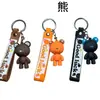 Llavero Colgante de Muñeca de Dibujos Animados de Plástico PVC Cadena para Llavero de Mochila Colgante Muñeca que Empuja Pequeños Regalos