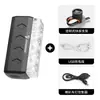 Luz y Bocina de Bicicleta 2 en 1 JOHORSE, LED de Alto Brillo Recargable por USB Luz de Advertencia de Iluminación para Montar de Noche