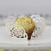 Vendas Diretas Transfronteiriças Dia dos Namorados Rosa Oca a Laser Chocolate Renda de Papel Caixa de Doces de Casamento Zhejiang em estoque atacado