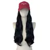 Novo produto do TikTok: um conjunto de chapéu e peruca para mulheres, apresentando uma peruca grande, ondulada e realista que se parece com cabelo natural, perfeita para o uso diário e popular entre influenciadoras