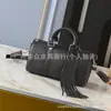 Bolso de Almohada Nuevo Transfronterizo Guangzhou Europeo y Americano Cuero Genuino Negro Retro Bolso de Mano de Alta Gama Bolso Cruzado para Mujer de Segunda Mano