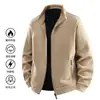 Jaqueta de Lã Polar Outono/Inverno 2026 para Caminhada ao Ar Livre e Montanhismo, Casaco de Lã com Gola Alta à Prova de Frio Masculino e Feminino com Forro de Lã e Mangas Longas