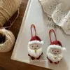 Ins Coreano Nuevo Dibujo Animado Papá Noel Oso Tela de Fieltro Colgante Llavero Lindo Colgante para Bolso para Mujeres