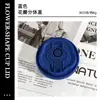 Tapa de pétalo rosa de 90 mm de diámetro para vaso desechable de té de leche, película sellable negra, tapa de café transpirable y engrosada
