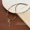 Nova Tendência Nacional Estilo Chinês Tag de Pônei Colar de Contas Estilo Étnico Boêmio Moda de Luxo Leve Corrente de Clavícula de Alto Valor
