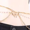 Cadena de Cuerpo de Metal Multicapa Simple Versátil Moda Joyería Transfronteriza Europea y Americana Cadena de Cintura de Mariposa Distintiva con Diamante Perla