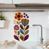 Brup Pegatinas de Pared de Plantas Abstractas Estilo Nórdico para Armario, Ventana, Puerta de Gabinete de Cocina, Decoración del Hogar Pegatinas de Pared Zn5418Q