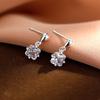 Aretes de Plata S925 Diseño Simple Moissanita Gota de Agua Aretes Estilo Frío para Mujer Aretes de Sentido de Alta Gama Aretes Versátiles para el Día a Día Aretes de Moda