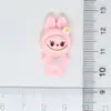 Boneca Labubu Colorida Cristal de Gelo Desenho Animado Brilhante Acessórios de Resina DIY Decoração Adereço de Cabeça Materiais