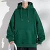 Sudadera con capucha de color liso para otoño e invierno para hombre, corte holgado, hombros caídos, manga larga, moderna, simple, versátil, estilo de pareja, top de moda de Hong Kong