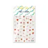 Sky New Fresas Conejito Pegatinas para Uñas Arte de Uñas Lindo Moño Tridimensional Adhesivo Relieve Decoración de Uñas Pegatinas para Uñas