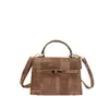 Bolsa de mão estilosa e versátil para mulheres, nova bolsa transversal Kelly lock da moda verão 2026