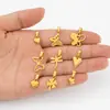 Colgante de trébol de cuatro hojas en forma de corazón de acero inoxidable con chapado en oro de 18 quilates, de alta gama, que conserva el color, superventas transfronterizo