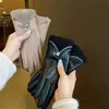 Guantes Cálidos de Cuero con Cremallera Estilo Tweed para Mujer en Invierno con Forro de Polar y Engrosados, Guantes de Ciclismo a Prueba de Viento y Frío con Pantalla Táctil