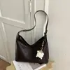 Bolsa Grande Capacidade Feminina 2026 Nova Verão High-End Retrô Textura Trançada Bolsa de Ombro Único Bolsa Transversal Balde para Trabalho