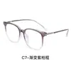 30387 Marco de Gafas Ultraligero de Aleación de Titanio Poligonal Gris Transparente Marco de Gafas Artístico Retro Estilo Coreano Marco Grande
