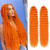 Aubes Cabello Sintético Paquete de Crochet para Cabello Onda Profunda Cabello a Granel 30 Pulgadas 120g Paquete de Cabello para Mujeres