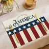 Tapetes de Mesa Americanos Mais Vendidos na Amazon Cross-Border para o Dia da Independência Americana, Tapetes de Mesa do 250º Aniversário Americano, Toalhas de Mesa Decorativas