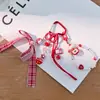 Pingente de Bolsa Série Miu Vermelho Natal Menina Fofa Coração Mochila Pingente de Mochila Chaveiro de Carro Pequeno Presente