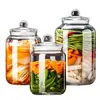 Potes de Vidro para Conservas e Armazenamento de Alimentos, Garrafas de Vidro Vazias, Potes Selados para Conservar, Recipientes de Armazenamento, Garrafas Transparentes