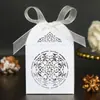 Caja de dulces para boda de papel calado con ventana transfronteriza, caja de dulces hueca cortada con láser, caja de regalo de chocolate para boda, caja de embalaje en stock