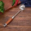 Espátula de Cozinha Personalizada em Aço Inoxidável 304 Conjunto de Utensílios de Cozinha com Cabo Espessado de Jacarandá, Escumadeira Resistente ao Calor, Espátula para Saltear e Espátula para Fritar Peixe
