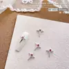 Nueva Joyería para Uñas Cruzadas Estilo Popular de Celebridad de Internet Joyería de Aleación DIY Diamante Rosa Joyería para Uñas Estilo Retro