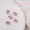 Menina rosa nail art pontiagudo em forma de diamante nail acessórios super flash multi-facetado cristal vidro diamante joias atacado