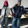 Nuevo conjunto de sudadera con capucha de otoño estilo coreano para niñas con cordón, pantalones vaqueros anchos para primavera y otoño, top estilo universitario con corbata