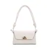 Bolso de Mano Ligero de Lujo Tipo Sobre Nuevo Otoño 2026 para Mujer, Color Sólido Simple, Hebilla Metálica, Moda Casual, Bolso de Banquete con Temperamento