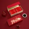 Caixa de Embalagem para Chá com Nove Compartimentos Caixa de Presente Vazia para 16 Xícaras de Chá Rock Tea, Da Hong Pao, Gui Gui, Caixa de Presente com Tampa Flip-Top, Caixa Vazia Personalizável