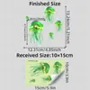 Pegatinas Fluorescentes Verdes de Medusas para Tanque de Peces, Lavabo de Baño, Tina, Pegatinas Luminosas Autoadhesivas Br-Yg5481C