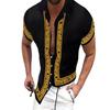Primavera 2022 Transfronterizo AliExpress Amazon Estación Independiente Camisa Casual Holgada de Manga Corta para Hombre Europea y Americana