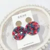 Novos brincos especiais de moda coreana, temperamento simples, banhados a ouro real, agulha de prata 925 real, letras, geométricos, brincos para mulheres