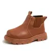 Botas Martin Nuevas para Niños Primavera y Otoño 2024 Botas de Cuero para Niños Botines para Niñas Estilo Británico Moda Botas Individuales Transfronterizo