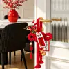 Decoraciones para inauguración de casa, colgantes para manijas de puerta, caracteres de la fortuna, decoraciones de nudos, arreglos para casa nueva, suministros para ceremonia de mudanza