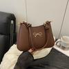 Moda Coreana Casual de Moda con Lazo Modelo Nuevo Verano 2026 con Textura Elegante, Bolso Cruzado Simple y Versátil para Hombro Debajo del Brazo