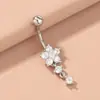 Novo Anel de Umbigo Colorido com Zircônia Aço Inoxidável Ponta Dupla Coração Strass Piercing de Umbigo Body Piercing Anel de Mamilo 24H em Estoque
