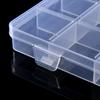 Caixa de Armazenamento Transparente de Plástico PP com 15 Compartimentos e Duplo Travamento para Miçangas, Pastilhas de Cera, Ferramentas de Ferragem, Joias e Equipamentos de Pesca com Compartimentos Divididos para Organização