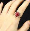 Anillo Rosa de Cinabrio Natural Colgante Pendientes Cinabrio Mineral en Bruto Anillo Tejido Pulsera Rosa Pulsera Regalo