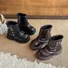 Botas de Pierna de Pantalón Melanoides para Mujer Botines Cortos Moda Otoño Invierno 2026 Versátiles Con Terciopelo Adicional Botas Fruncidas Retro Botas Martin